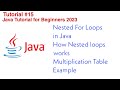 Nested For Loop in Java | How Nested Loop Works | Multiplication Table Example | Java Tutorials