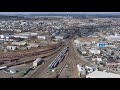 秋田港駅俯瞰・貨車入れ換え風景