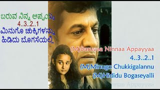 Rekkeya Kudure (HD) Karaoke Kannada English Lyrics |#AppaMagaluSong #DadDaughterSong #KannadaHits