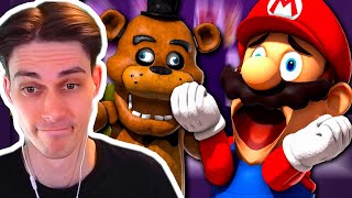 МАРИО ИГРАЕТ В FNAF !  SMG 4 РЕАКЦИЯ ! - Mario Plays: Five Nights At Freddy's [Reaction - Реакция]