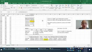 Basic Excel: single variable linear regression