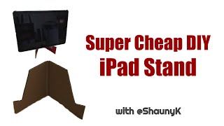 Easy, Quick DIY Cardboard iPad Stand - Cheap - Almost Free