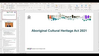 Aboriginal Cultural Heritage Act 2021 - Online Education session Part 2