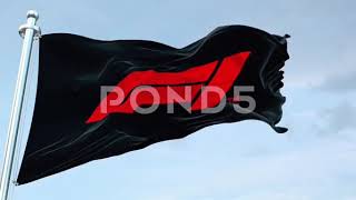 F1 Flag Waving Loop 4K