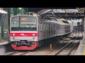 4k stasiun sudirman kompilasi kereta jr 205 ea 203 krl commuter line 1 2