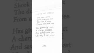 Dust of Snow , by Robert Frost