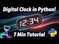 Create a Digital Clock with Python in 7 Minutes!🕒  Easy Tutorial🚀
