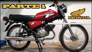 Moto Honda MB 100 - 2 Tiempos - Parte 1 (Motorcycle H100) Restauración - Restoration Barn Find