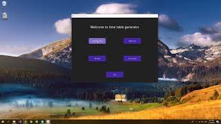 Automated time table generator