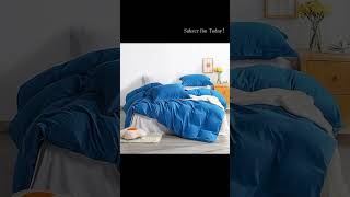 B08CD8D1XN  NTBAY Queen Royal Blue Duvet Cover Duvet Cover x and Pillow Shams Pieces Soft Brushed Mi