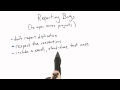 Reporting Bugs - Software Testing