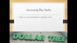 How to Access Dollar Tree Pay stubs & W2s