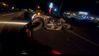 He ran a red light! Motorcycle Crash, Bad Drivers, Close Calls, Angry&Crazy People in traffic. 2020