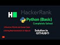 Hackerrank Python (Basic) Certification Solutions | VScodes