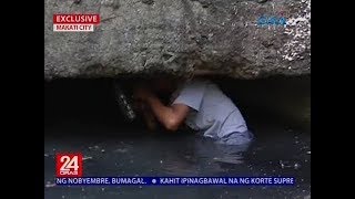 24 Oras: Isa sa mga tinarget ng PDEA sa umano'y drug den, sumuot sa estero para makatakas