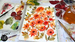 Discover watercolor florals - the real secret to painting loose florals - do YOU really need Brusho?