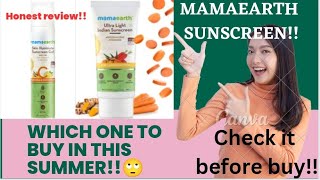 Mamaearth best sunscreen for this summer!!🙄😯honest review!😱😱for all skin type🥳🥳#mamaearth #sunscreen