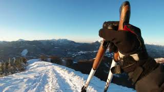 discesa di corsa con le ciaspole dal Monte Ventasso