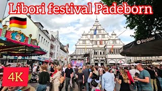 Libori festival in Padeborn, Germany - Fair - Ferries Wheel 4K 60 fps (UHD)