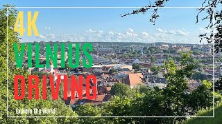 【4K】 Lithuania Vilnius Driving - Along the Neris River to Antakalnis with Captions