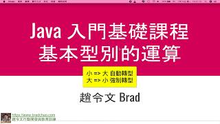 Java入門基礎 / 3-5 基本型別的運算