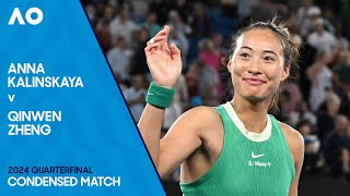 Anna Kalinskaya v Qinwen Zheng Condensed Match | Australian Open 2024 Quarterfinal