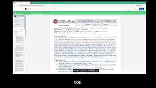 UIC Honors College - HARS Tutorial
