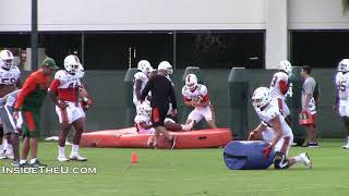 Linebackers in Tackling Drill