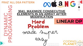 3041. Maximize Consecutive Elements in an Array After Modification | Bottom-UP | FRAZ's DSA Sheet |