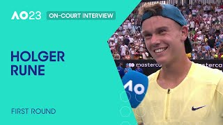 Holger Rune On-Court Interview | Australian Open 2023 First Round