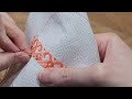 『作業動画』ハンドメイド　こぎん刺し　刺繍　 9 kogin embroidery handmade embroidery