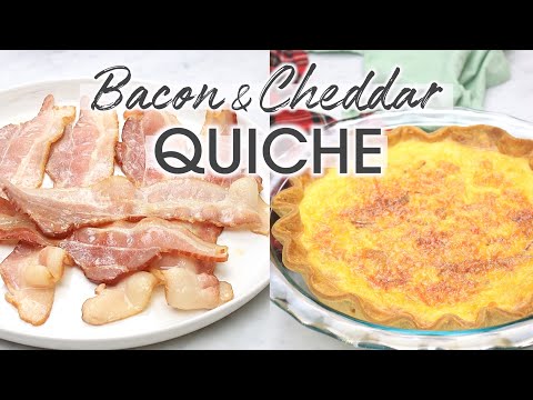 Deep quiche recipe with bacon and cheddar