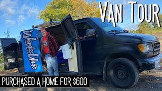 This Man Recycled His Apartment Furniture And Turned His $600 Van Into a Home \