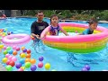 ISI KOLAM RENANG DENGAN BOLA WARNA WARNI DAN BELI POPCORN | Salsa and Family