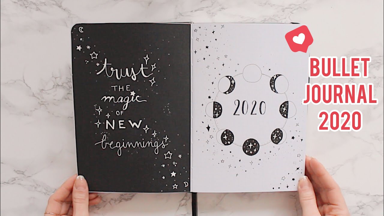 MON BULLET JOURNAL 2020 🖤 - YouTube