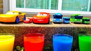 Learn Colors with Mcqueen Tayo Bus Finger Song Car Toy Video for Kids playground