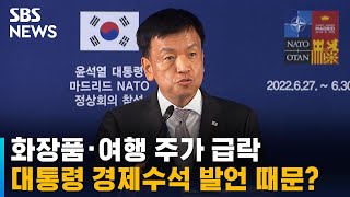 '대중 선긋기' 발언에 주식시장 요동…화장품·여행 급락 / SBS