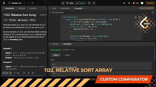 LEETCODE DAILY QUESTION 1122 | Relative Sort Array | Is Kabir Coding #softwareengineer #coding