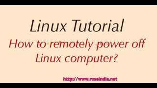 How to remotely power off Linux computer?