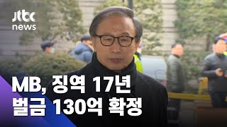 MB 징역 17년, 재수감…'다스 실소유주 논란' 종지부 / JTBC 뉴스ON