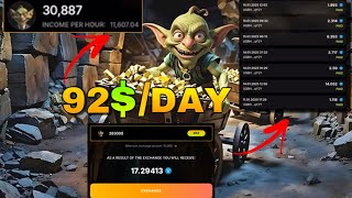 New Telegram Game Goblin Mine!! Crypto mining 92$ per Day - easy and fast  money withdrawal