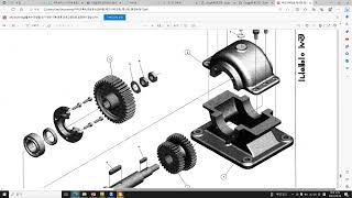이중스퍼기어박스3 도면해독 (전산응용기계제도 기능사 실기)