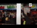 angry protestors confront nj gov. christie