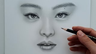 BTS JENNIE from BLACKPINK - Drawing a Female Face