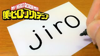 How to turn words JIRO （Kyoka Jiro｜My Hero Academia）into a cartoon - How to draw doodle art on paper