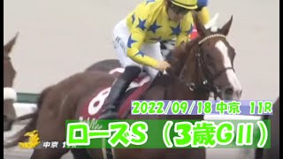 2022/09/18【パドック返し馬パト映像つき】中京11R　ローズステークス（３歳GⅡ）　　☆アートハウス　スクリーンヒーロー　　(^^♪レースは12分ころから(^^♪