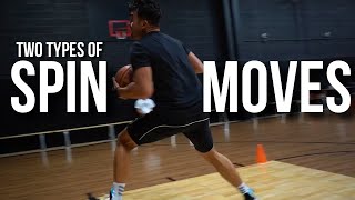 Two types of spin moves with DJ Sackmann | HoopStudy Basketball