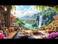 calm spring morning with jazz music ☕ relaxing coffee shop ambience for work study u0026 relax