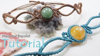 Macrame design simple, How to make bracelet,Gemstone,Bracelet tutorial,Handmade,Macrame knot