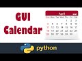 How to Create GUI Calendar using Python | Python Tkinter GUI Project